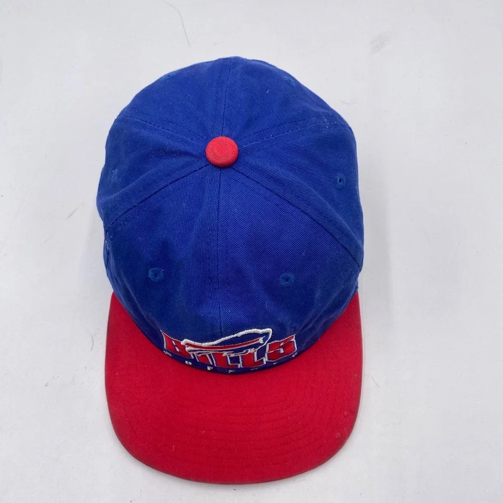 BUFFALO BILLS NFL Team Apparel Snapback Hat Youth Blue Red Cotton Vintage Style